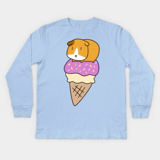 Icecream Guinea Pig Kids Long Sleeve T-Shirt